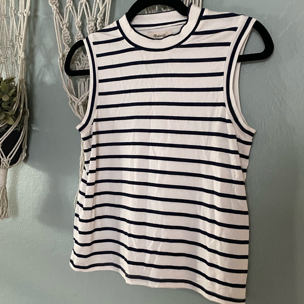 Madewell Striped Mockneck Top